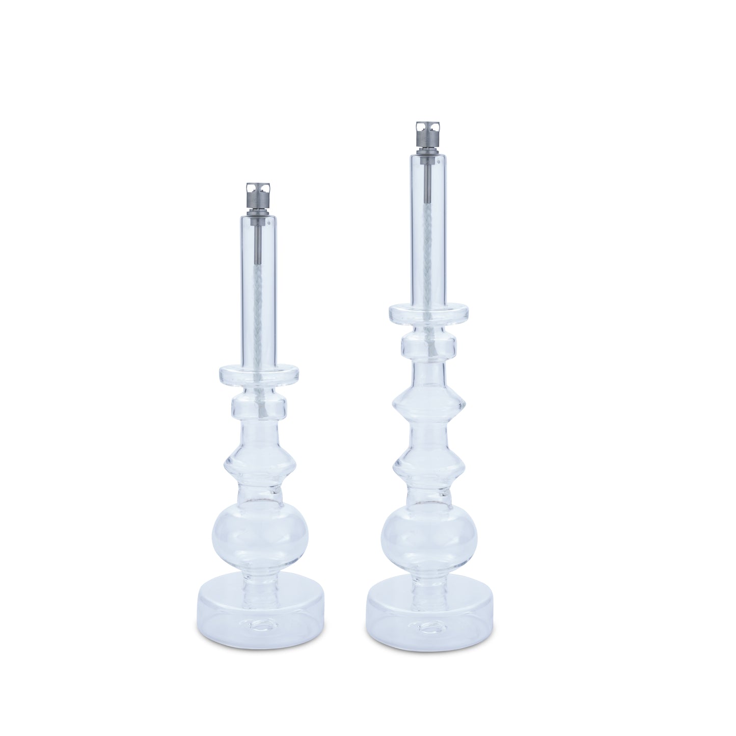 Candleholder clear chrome