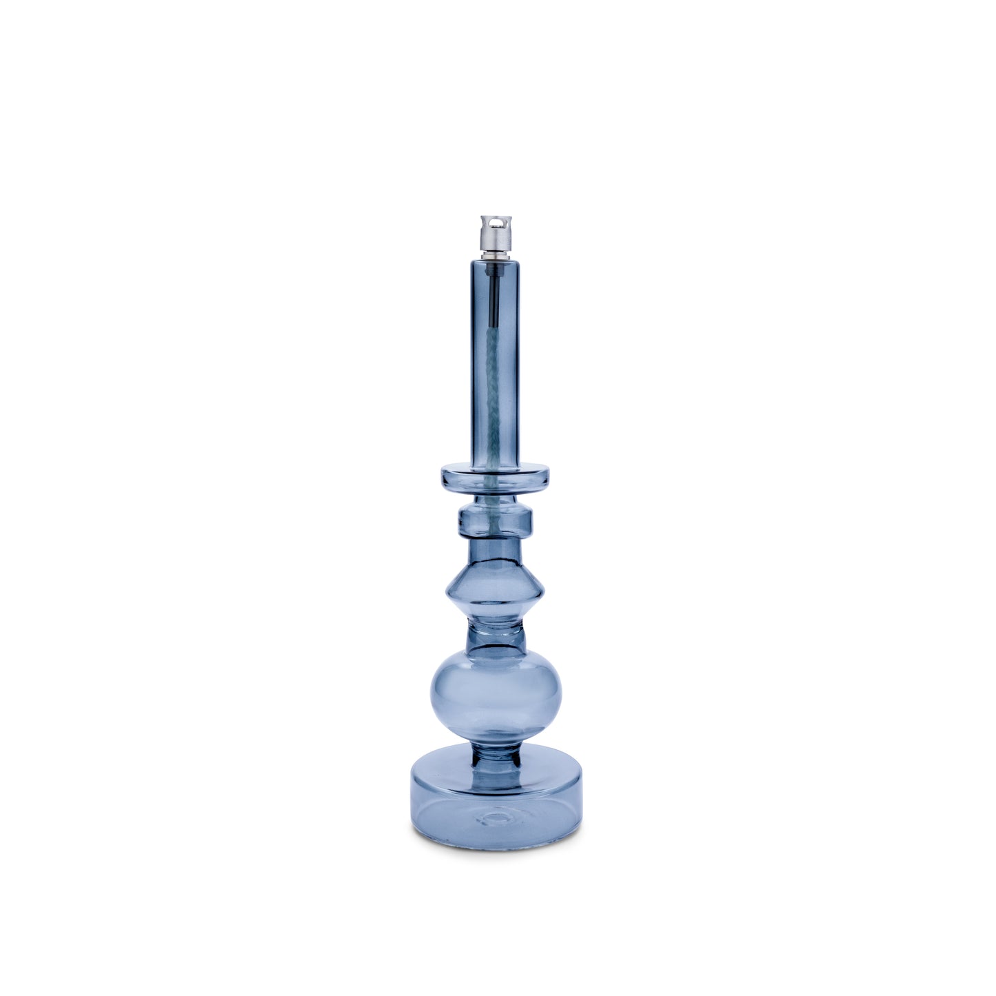 Candleholder smoked chrome L