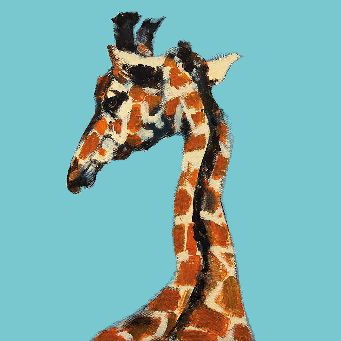 Giraffe printed paper napkins