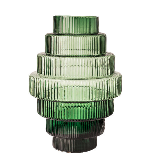 Steps Green Vase Large