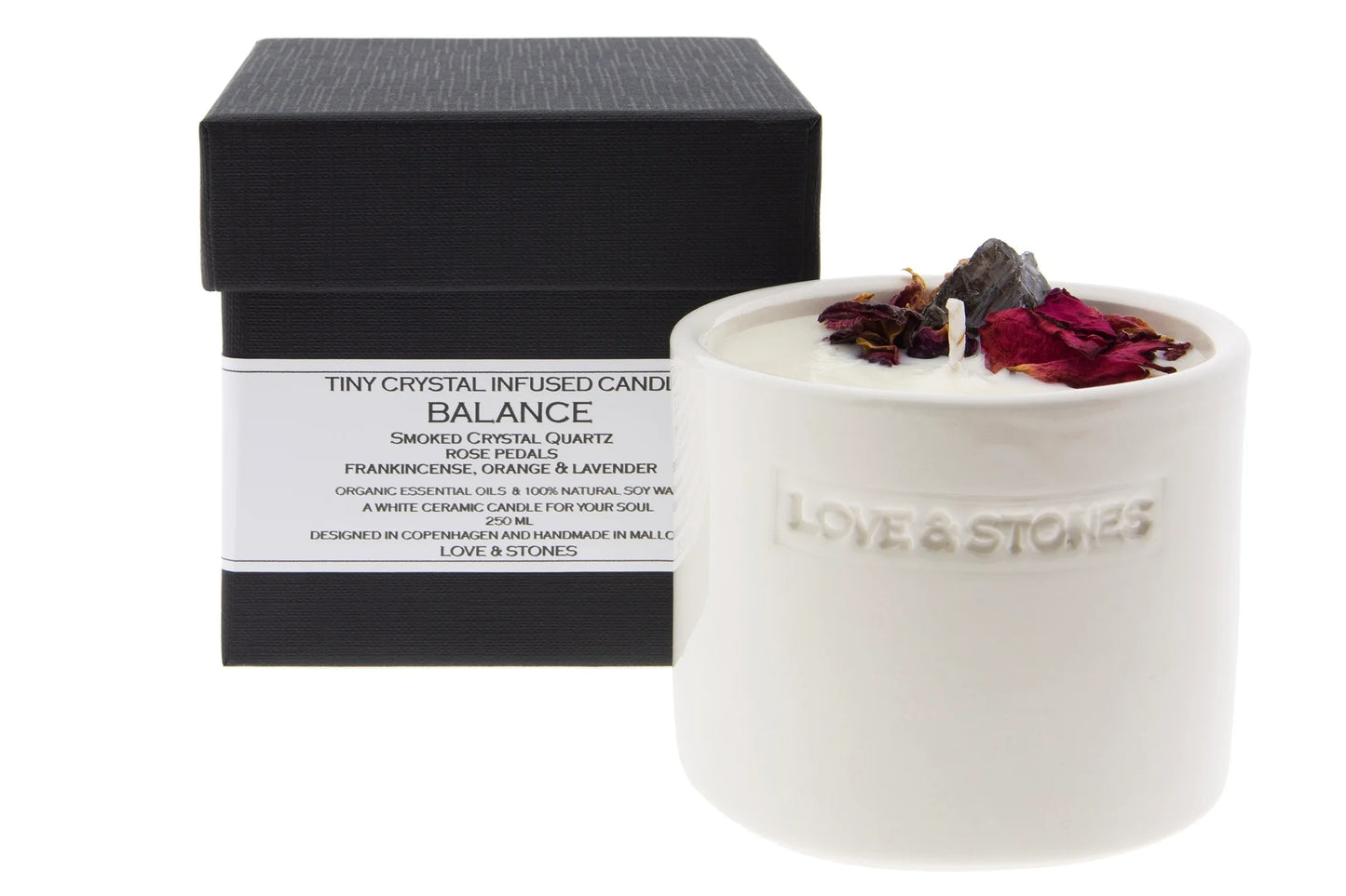 Balance - A Smoke Quartz Crystal Infused Scented Tiny Candle