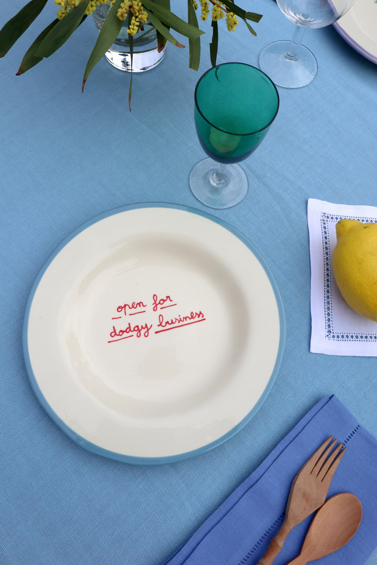 Open for Dodgy Business - Dessert Plate