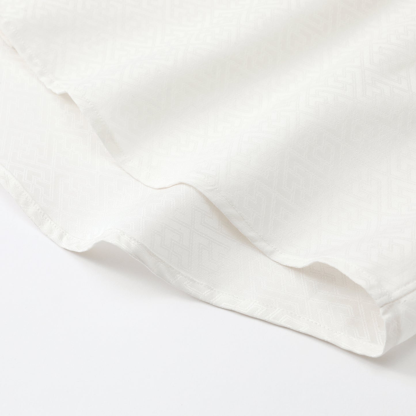 Tang Jacquard Cotton Shirt White