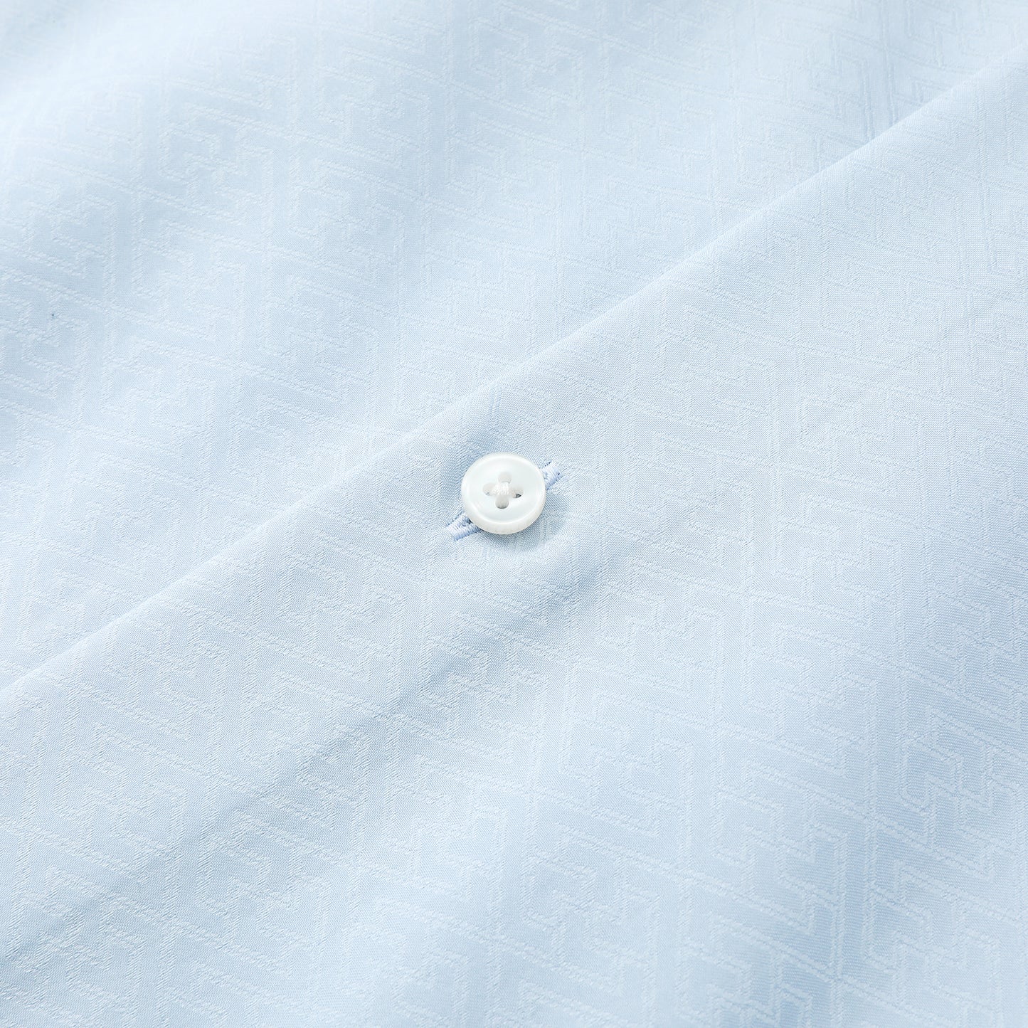 Tang Jacquard Cotton Shirt Light Blue