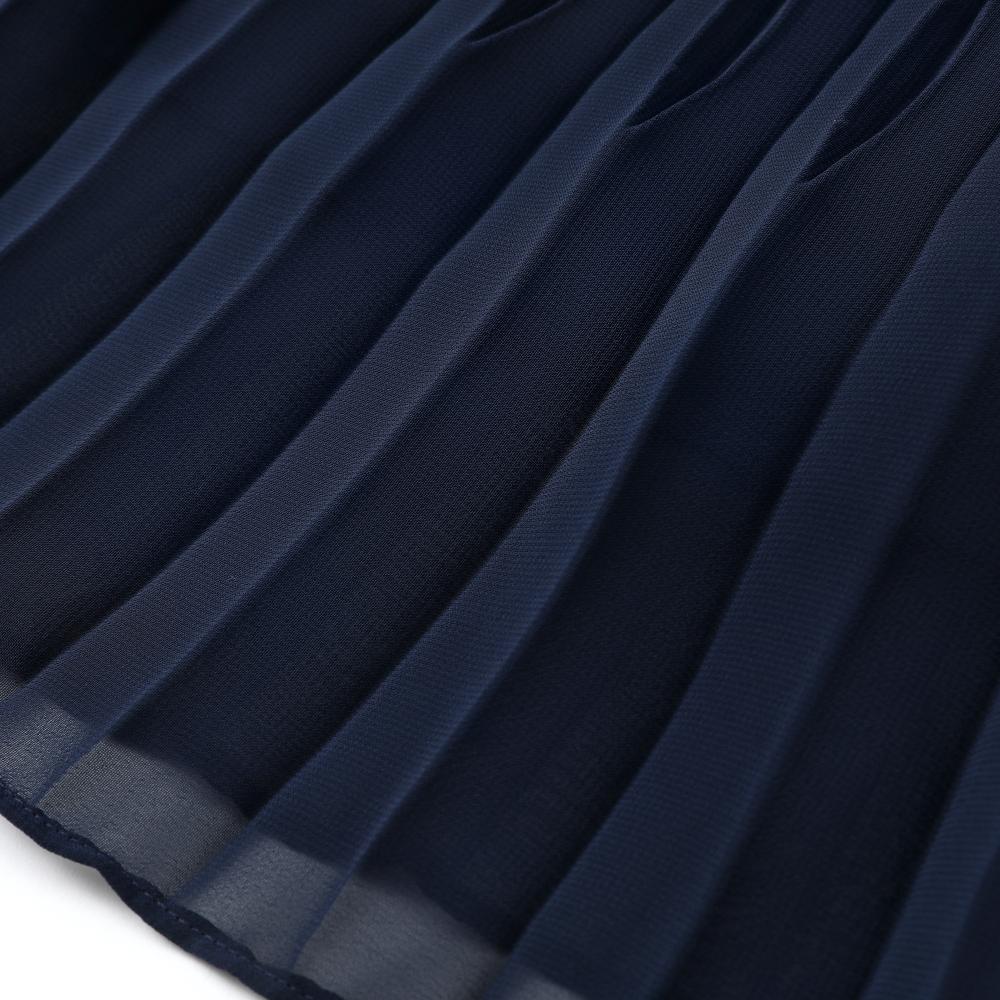 Tang Pleated Crossover Collar Top