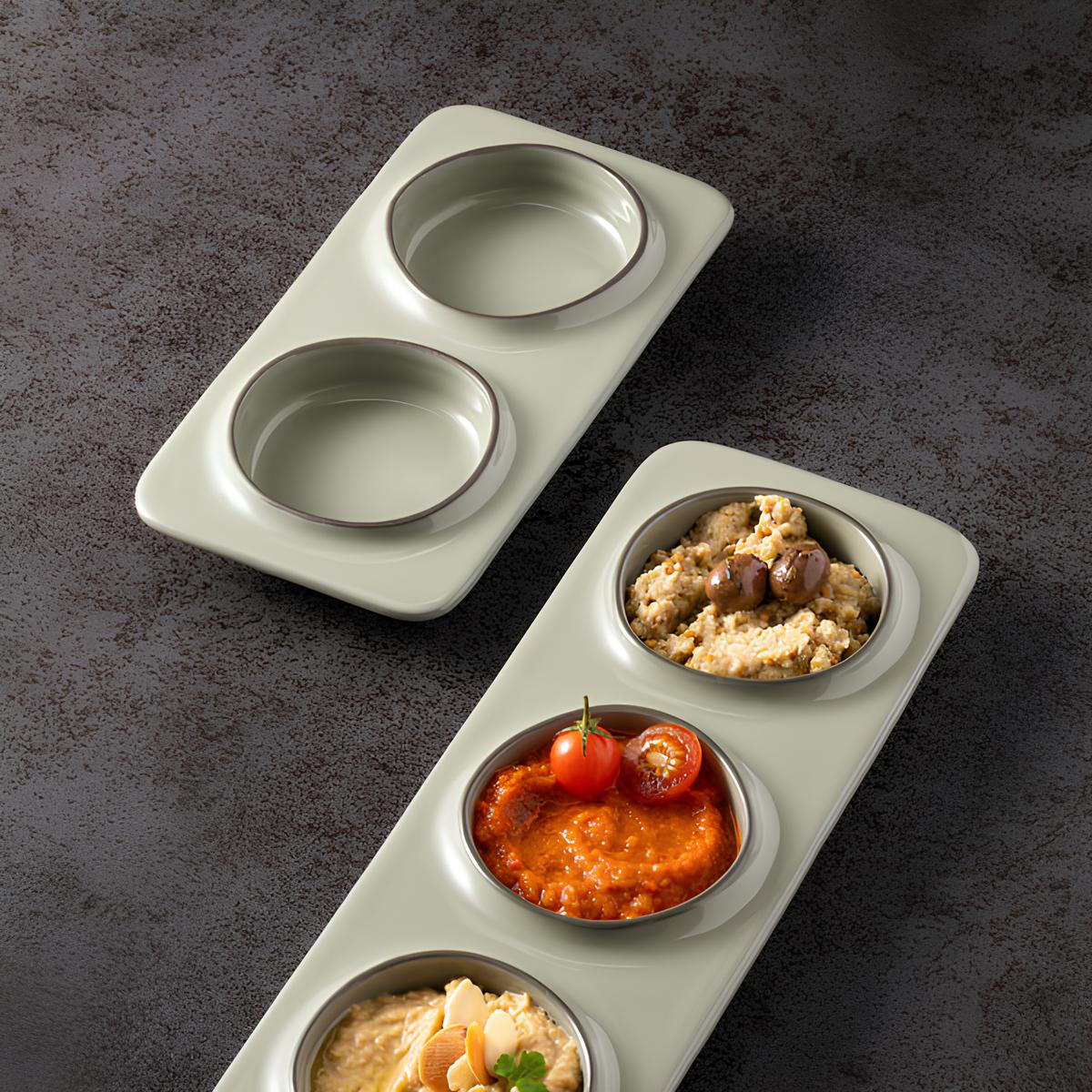 Ambar 2-Section rectangle platter