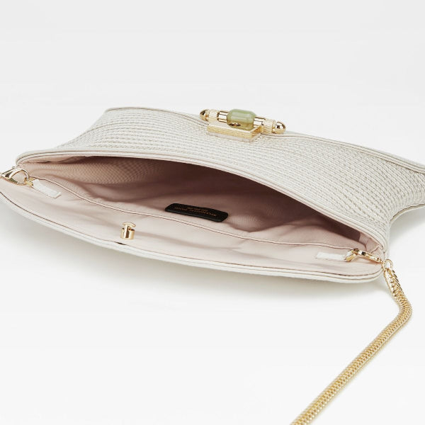 Braided Bamboo Lock Clutch