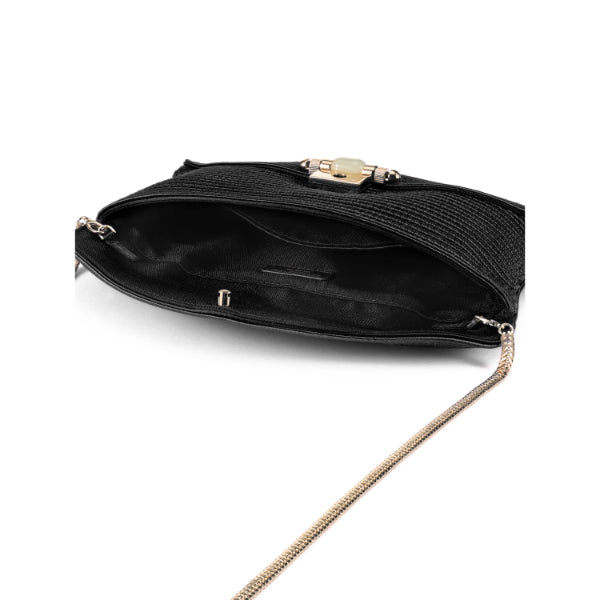 Braided Bamboo Lock Clutch
