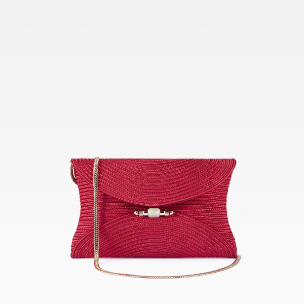 Braided Bamboo Lock Clutch
