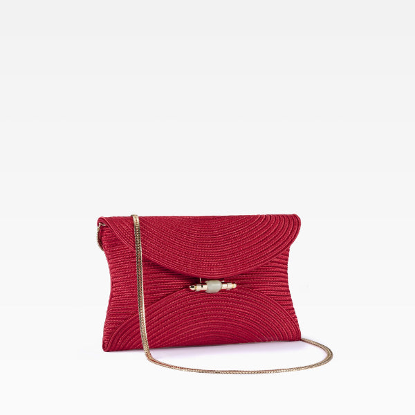 Braided Bamboo Lock Clutch