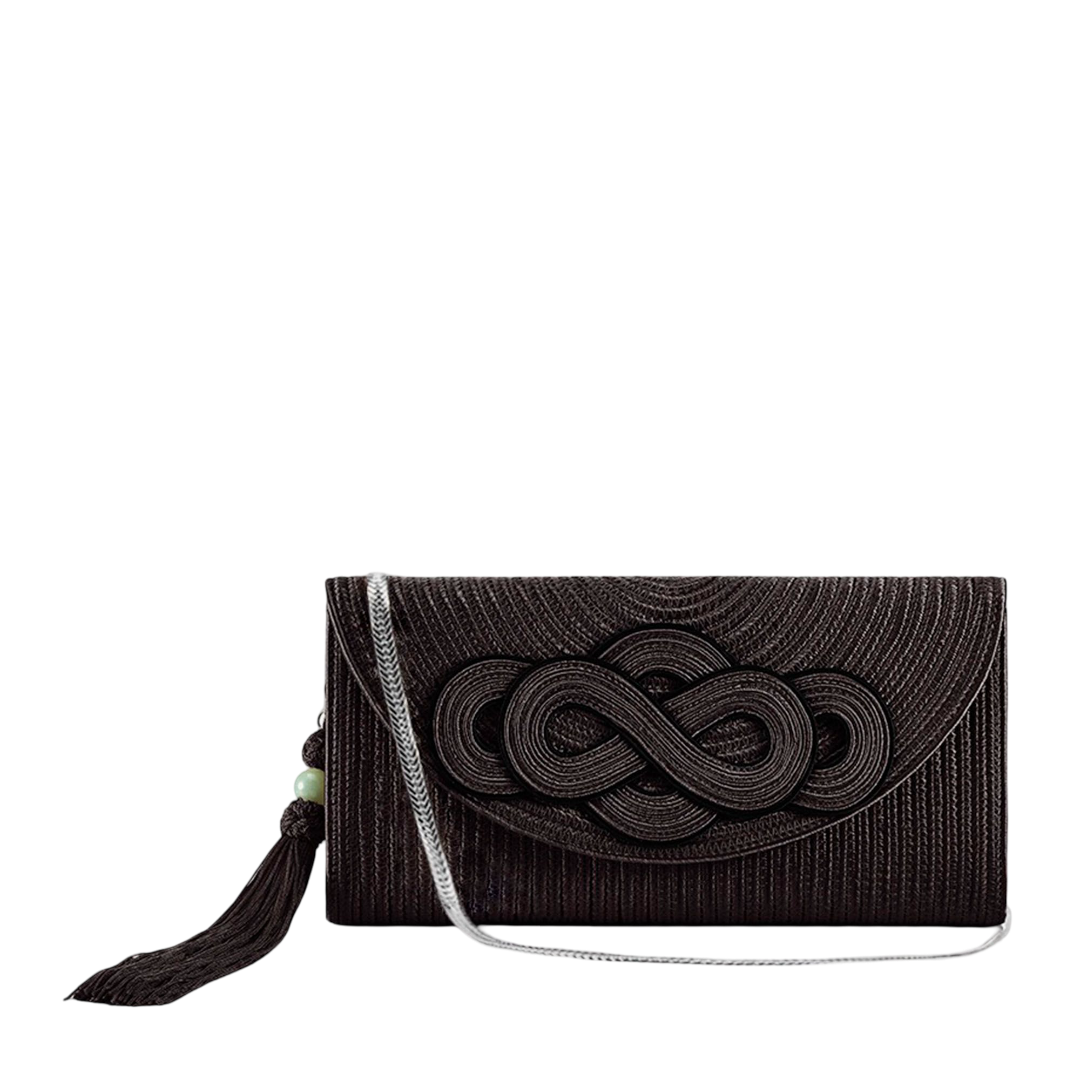 Rayon Braided Knot Clutch
