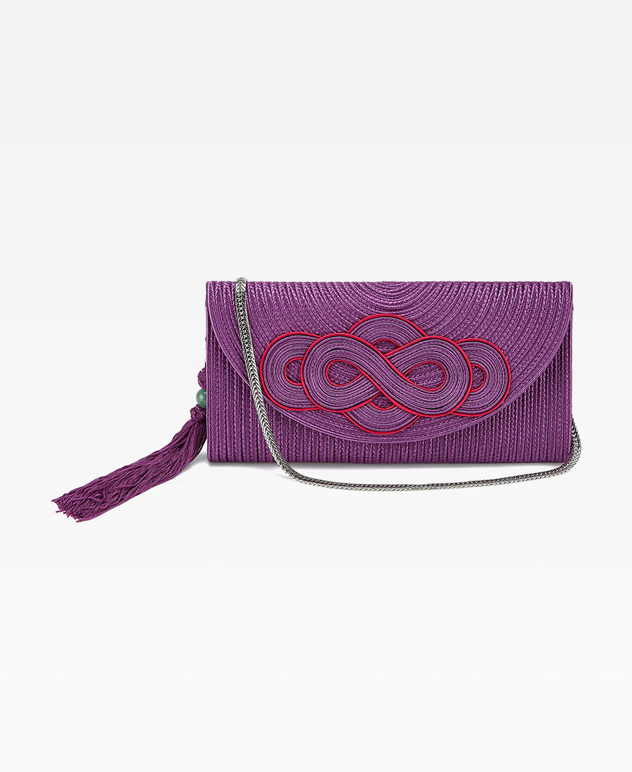 Rayon Braided Knot Clutch