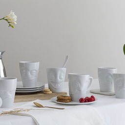 Mug with Handle "Joking" White