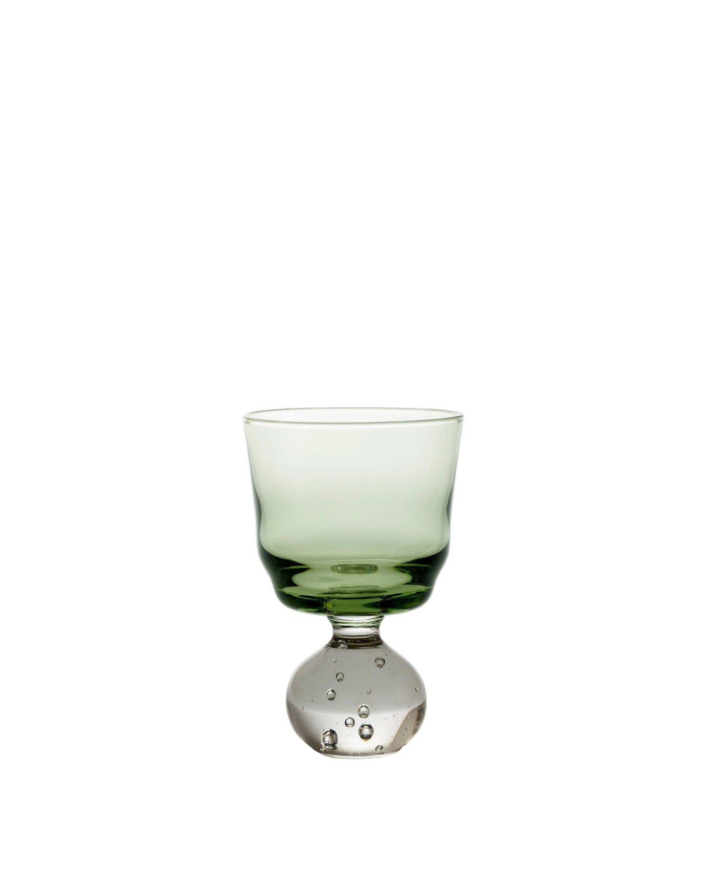Eternal Snow Medium Stem Glasses Green Set of 6
