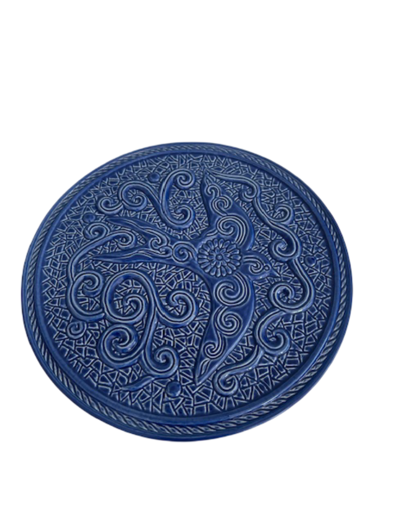 Blue Bird Motif Trivet