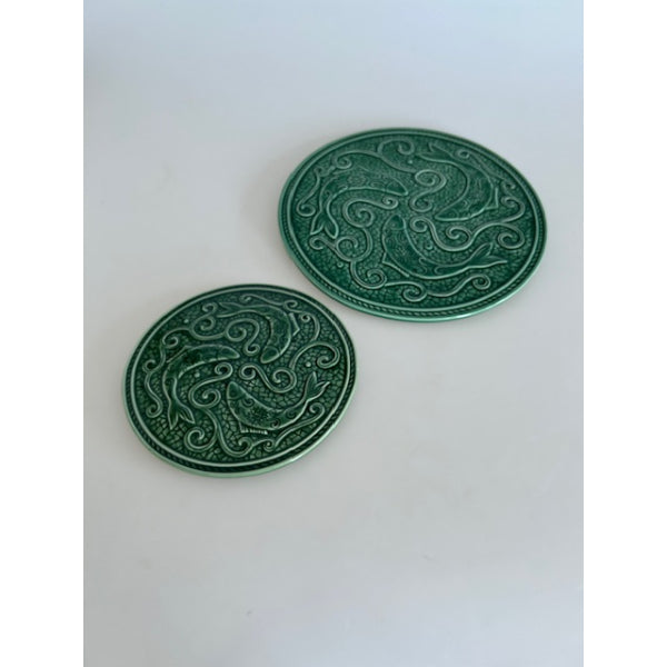 Green Fish Motif Trivet