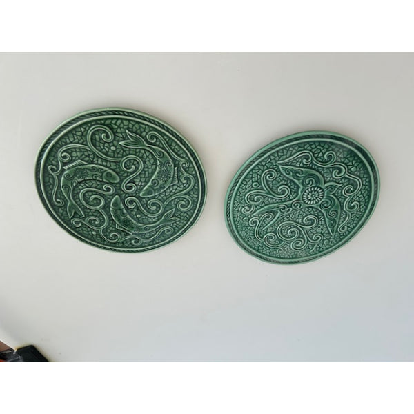 Green Fish Motif Trivet