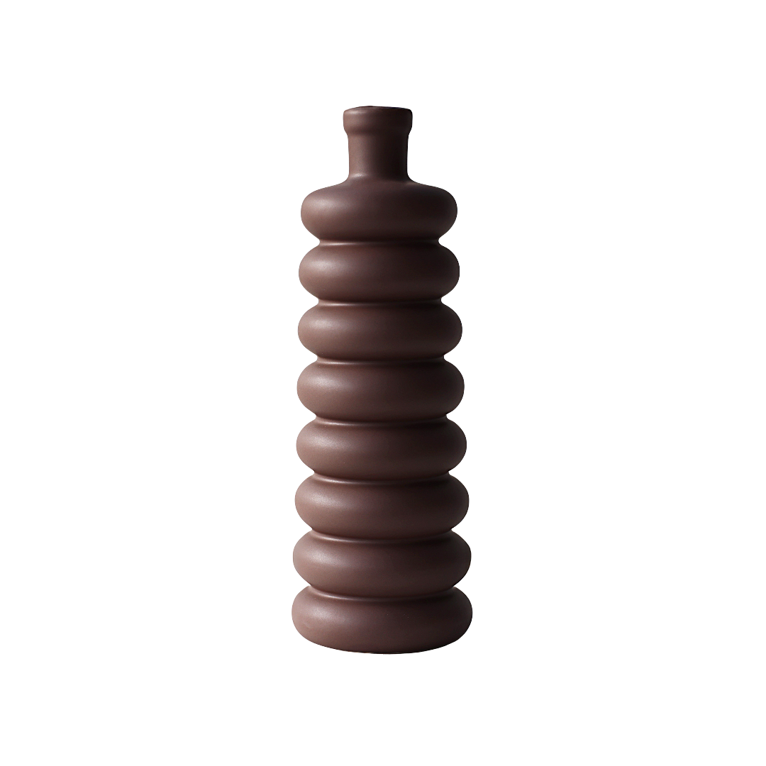 Ringed Glaze Vase – Tall Neck