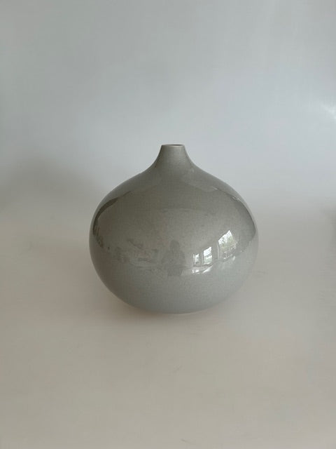 Sculpted Grey Glaze Vase