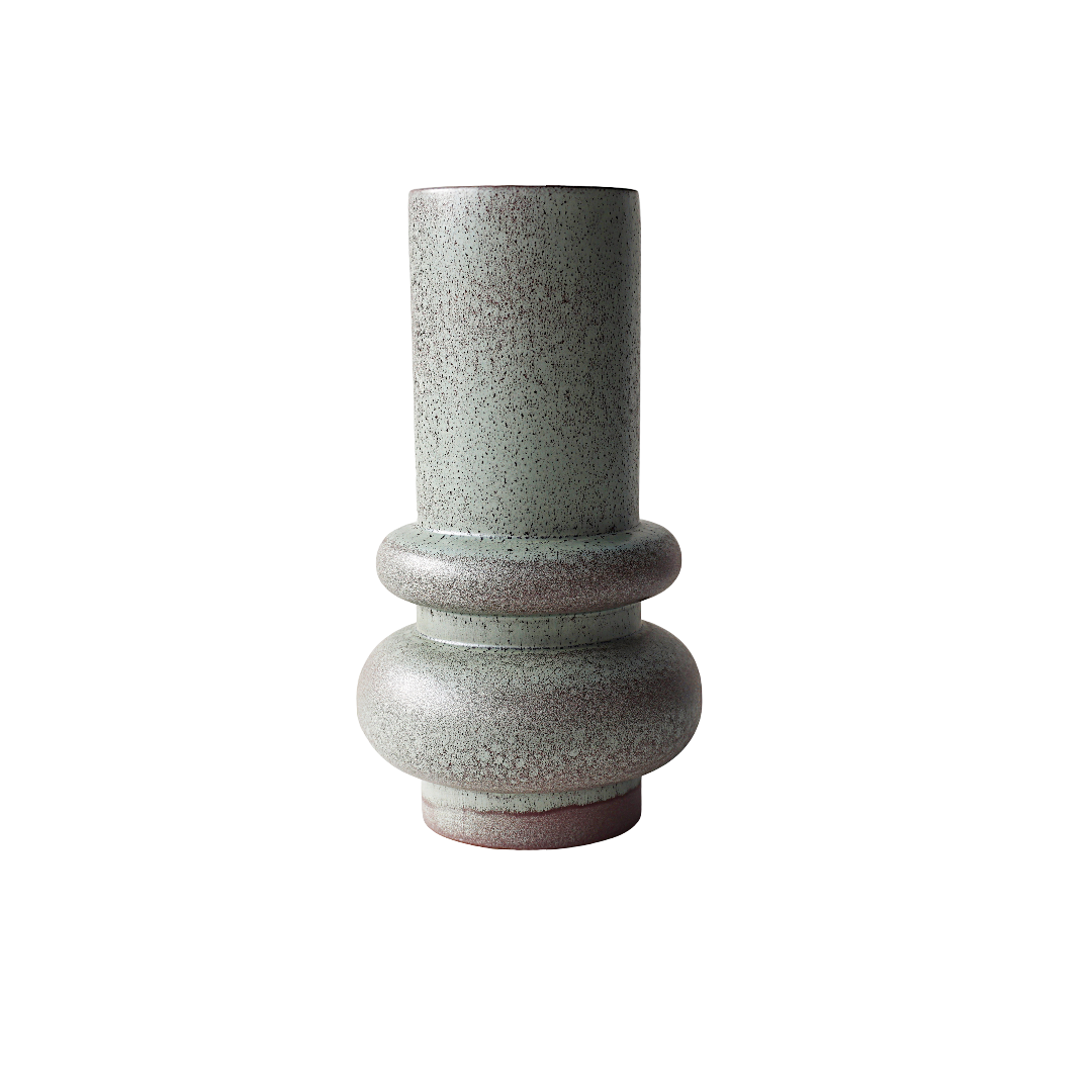 Ringed Glaze Vase – Double Loop
