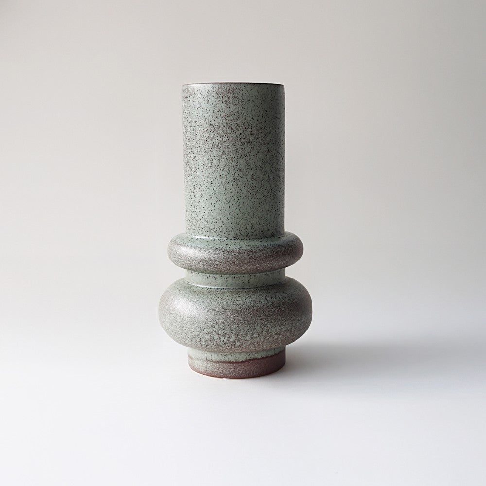 Ringed Glaze Vase – Double Loop