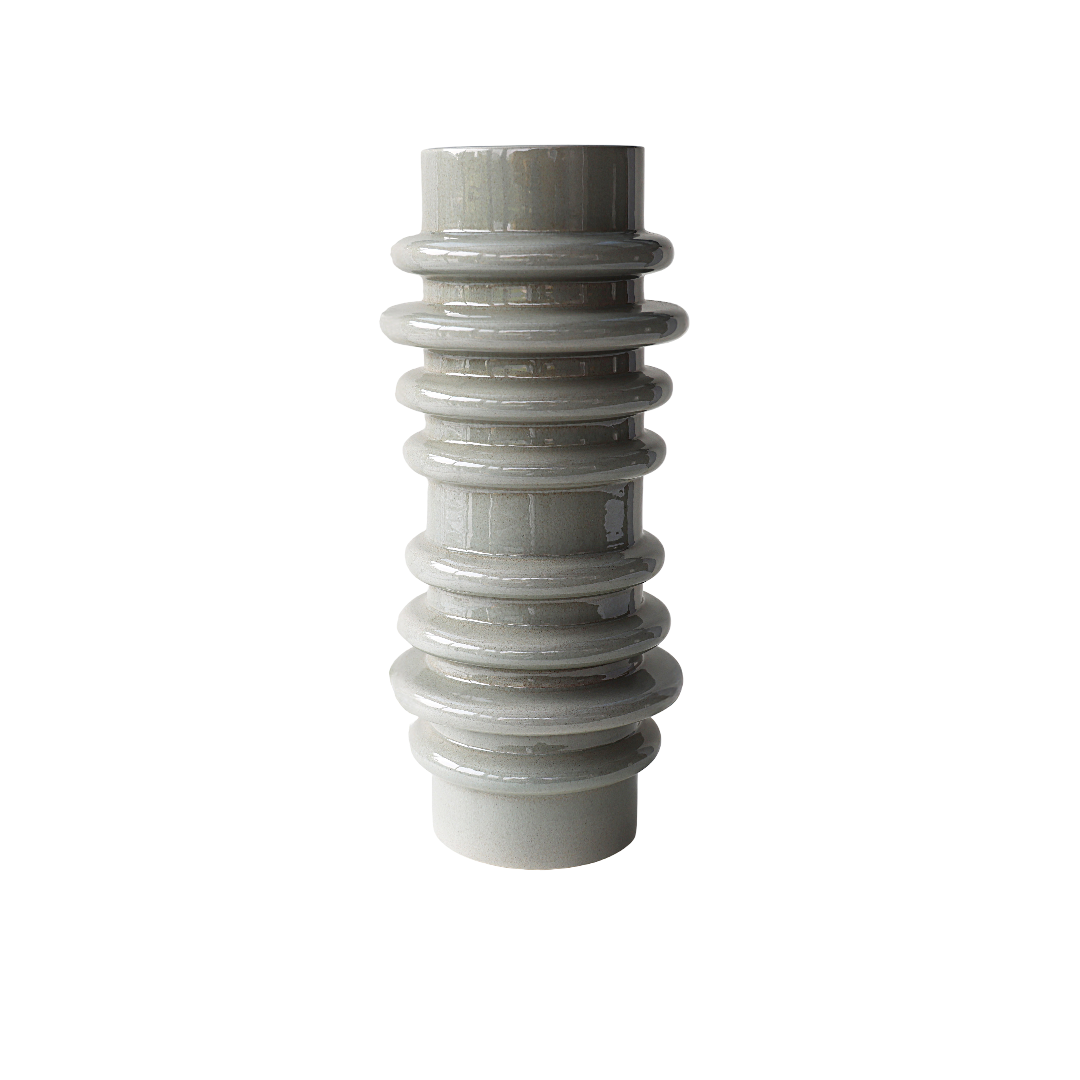 Ringed Glaze Vase – Multi Loop