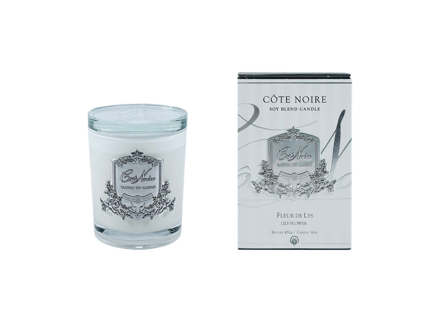 Cote Noire Candles - Silver badging