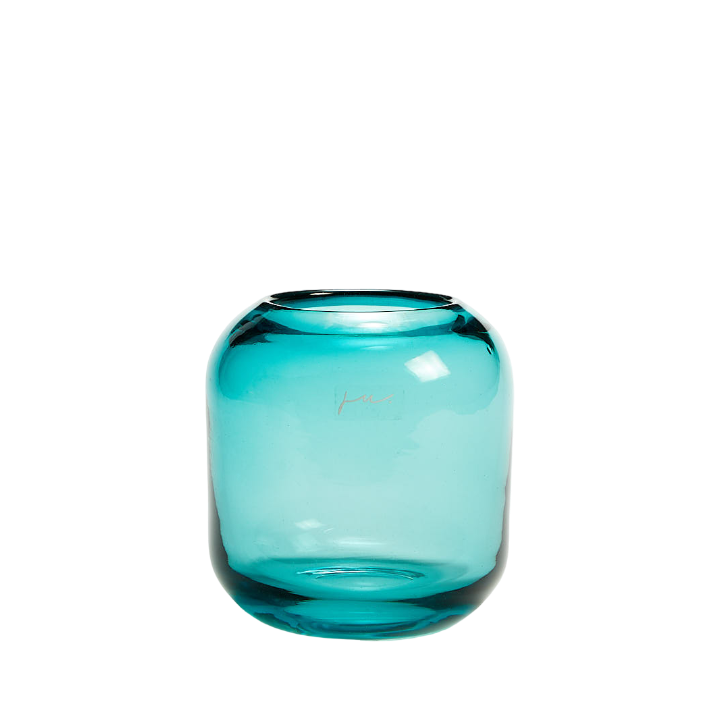 Corina Vase Hurricane Extra Small Aqua
