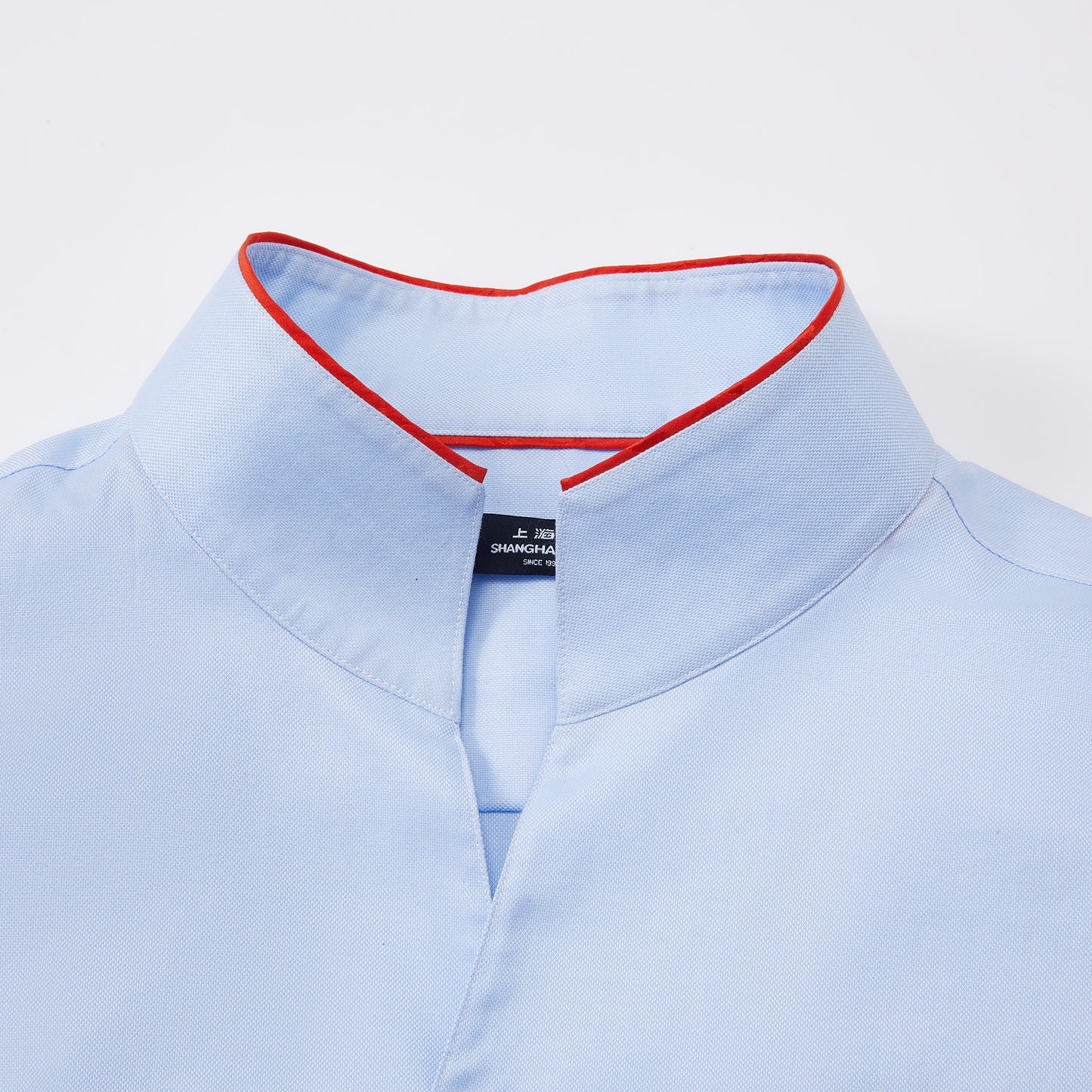 Contrast Colour Mandarin Collar Shirt