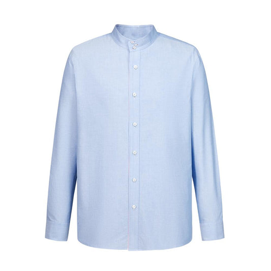 Stand Collar Three-button Oxford Shirt