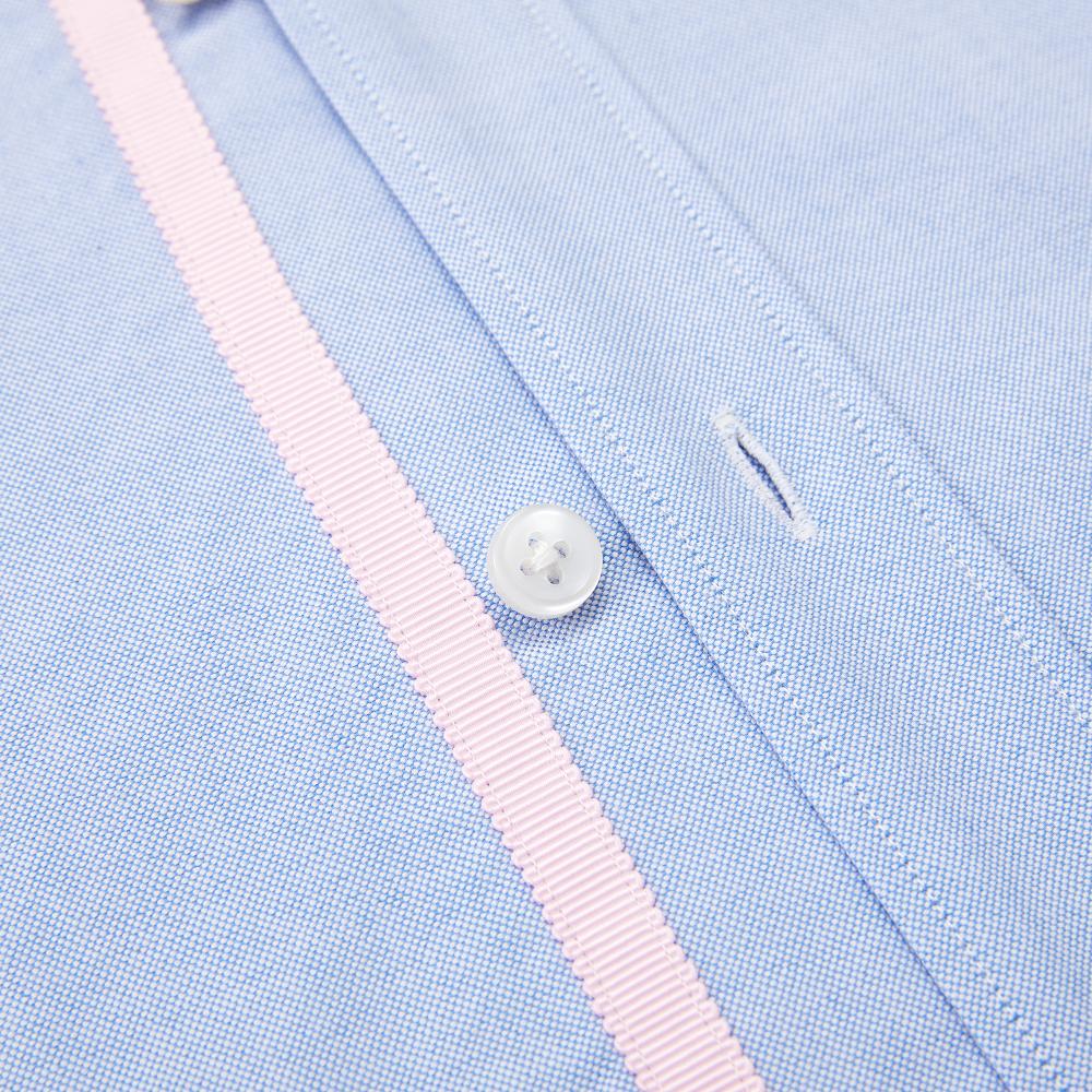 Stand Collar Three-button Oxford Shirt