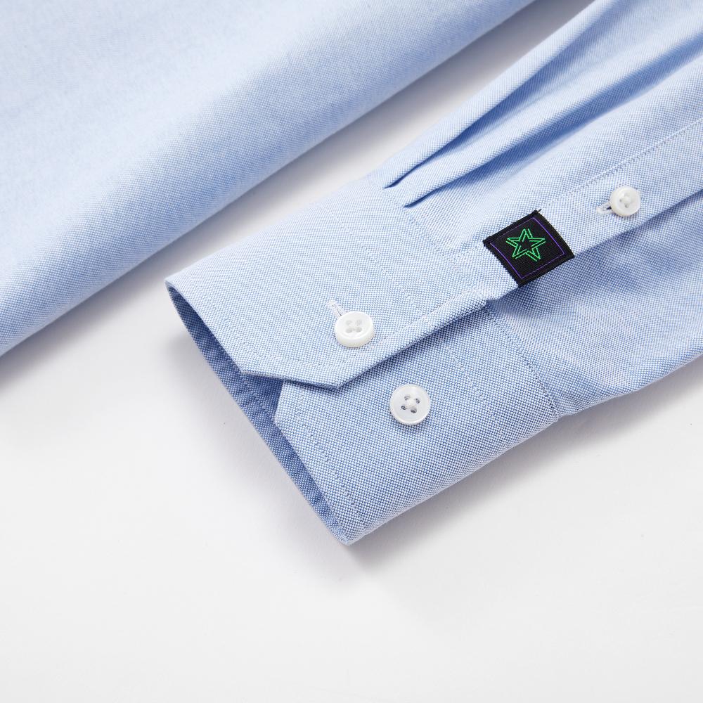 Stand Collar Three-button Oxford Shirt