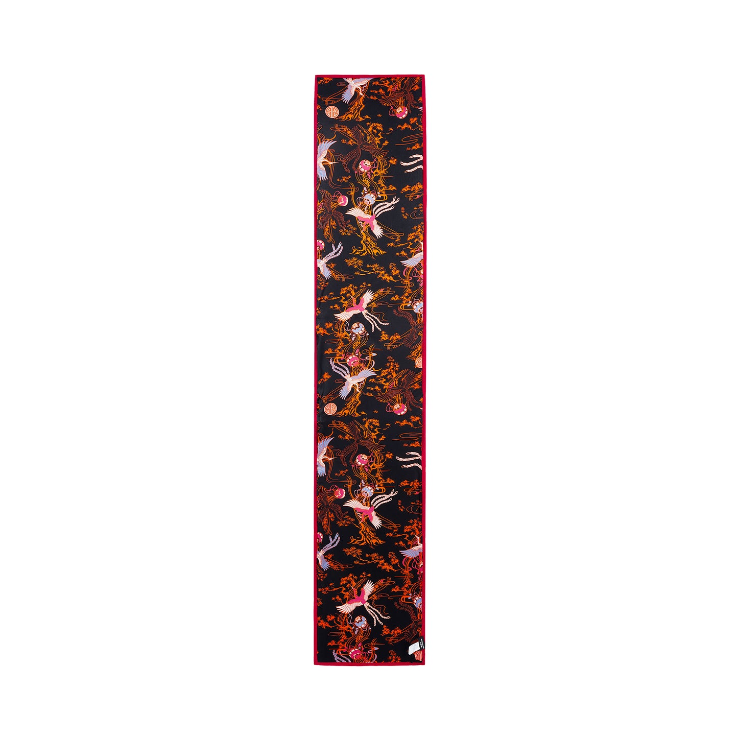 Women cashmere crane lining scarf Red