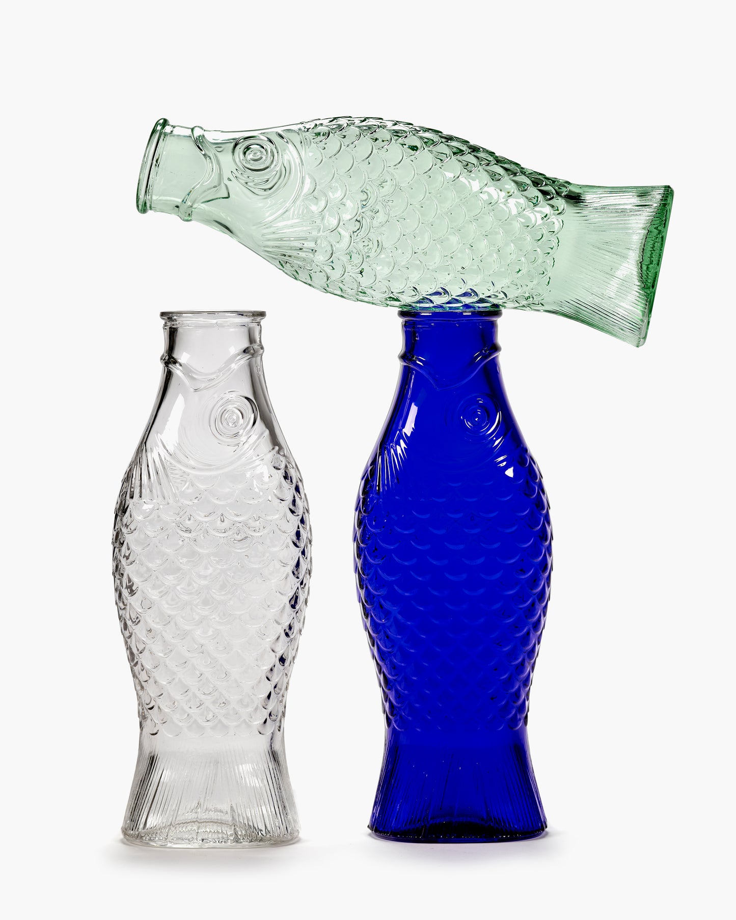 Fish & Fish Carafe Cobalt Blue