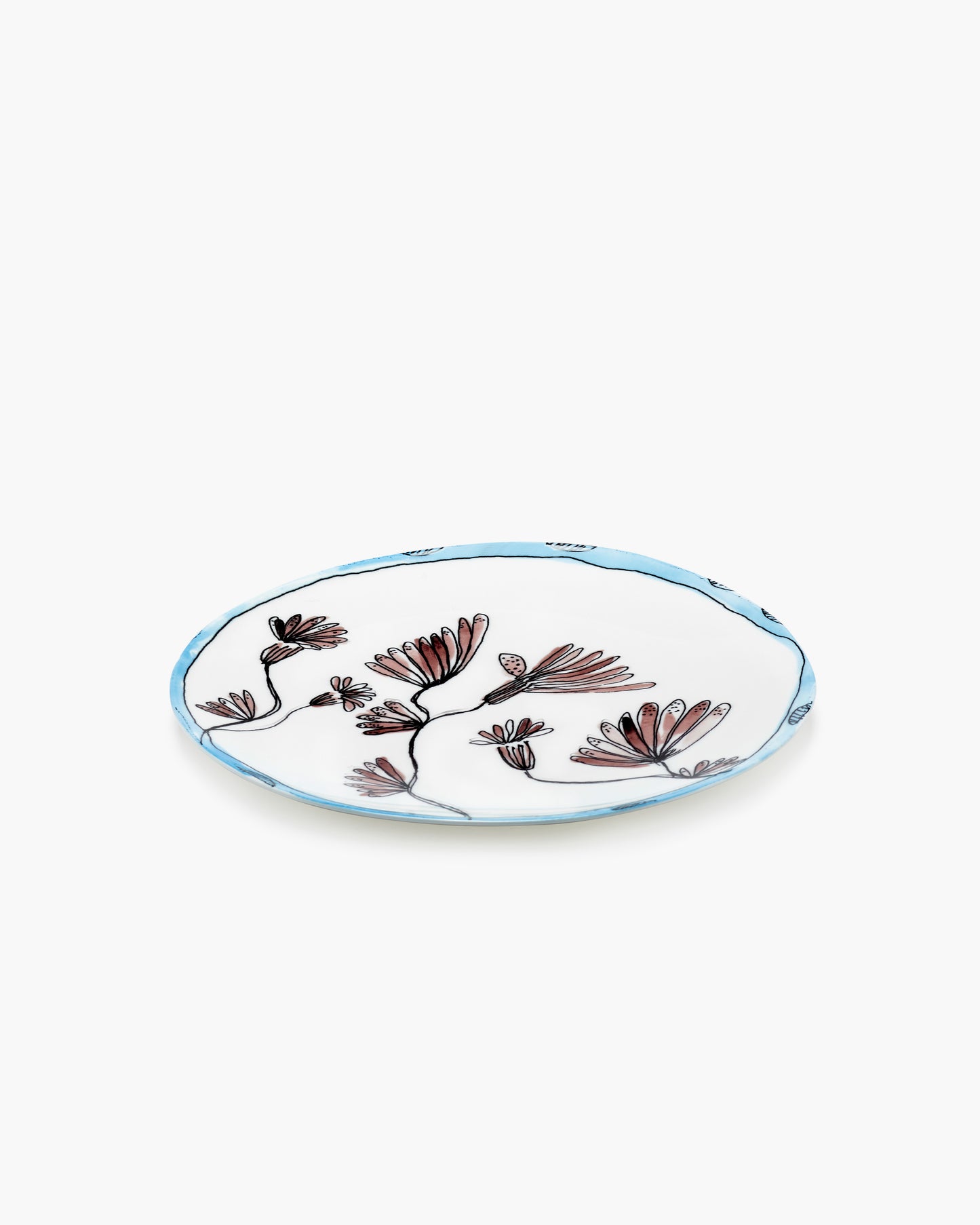 Camelia Aubergine Serving Plates Set of 2