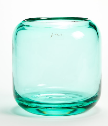 Corina Vase Hurricane Small Dark Green