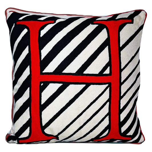 H Alphabet Cushion