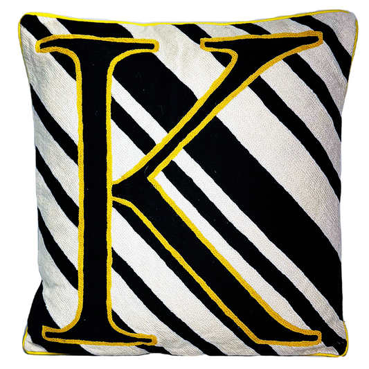 K Alphabet Cushion