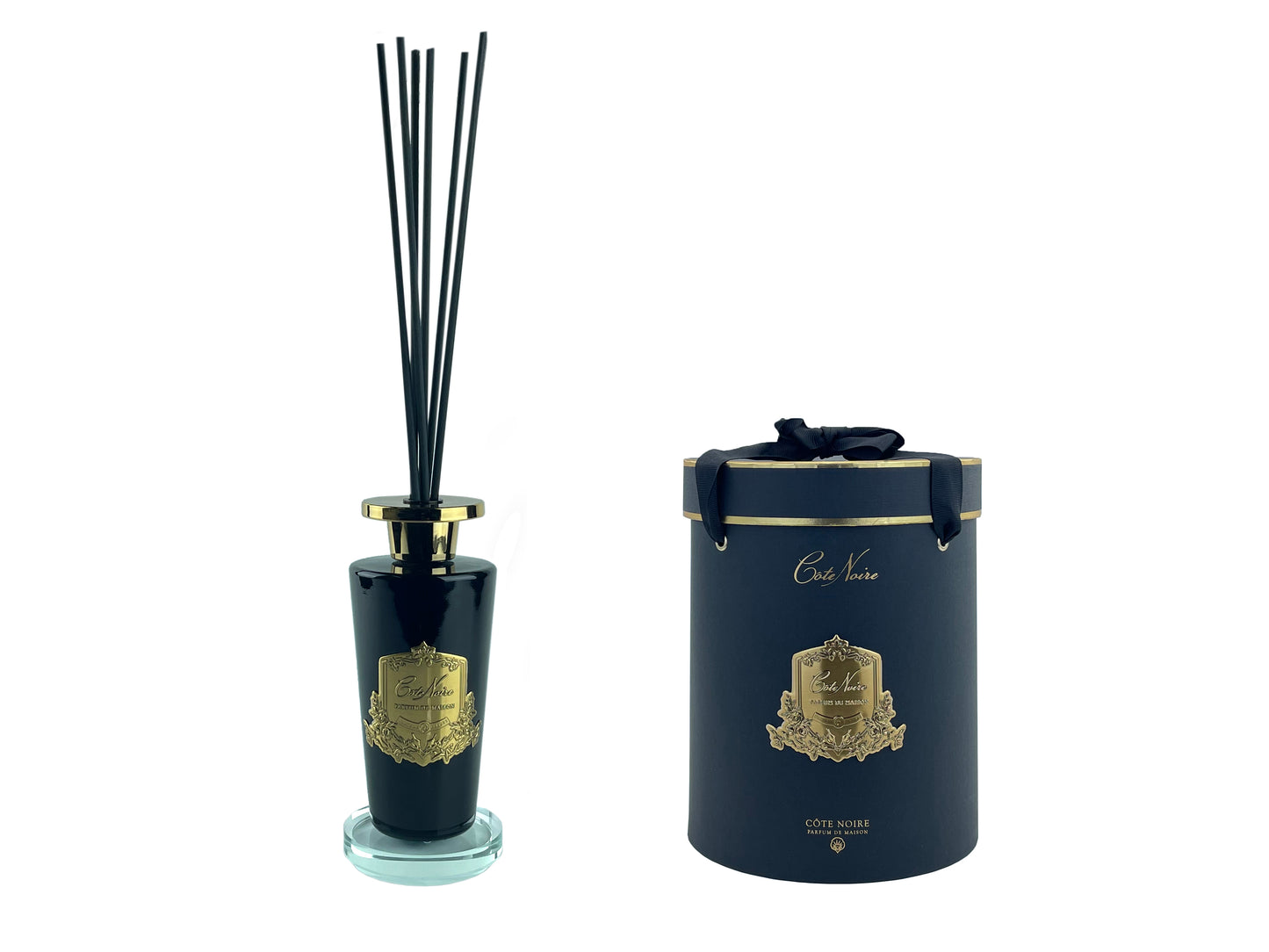 Cote Noire Grand Diffuser - Gold Badging with Crystal Base