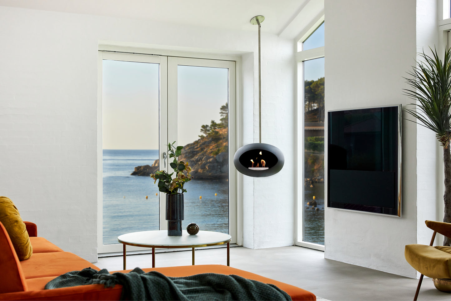 Black Sky - Polished Steel 140cm Burner
