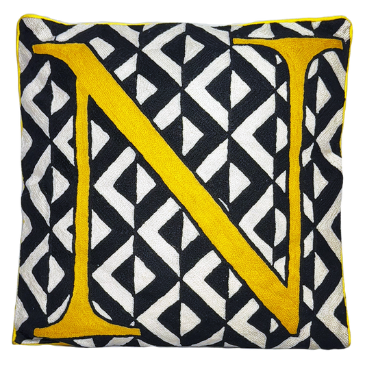 N Alphabet Cushion