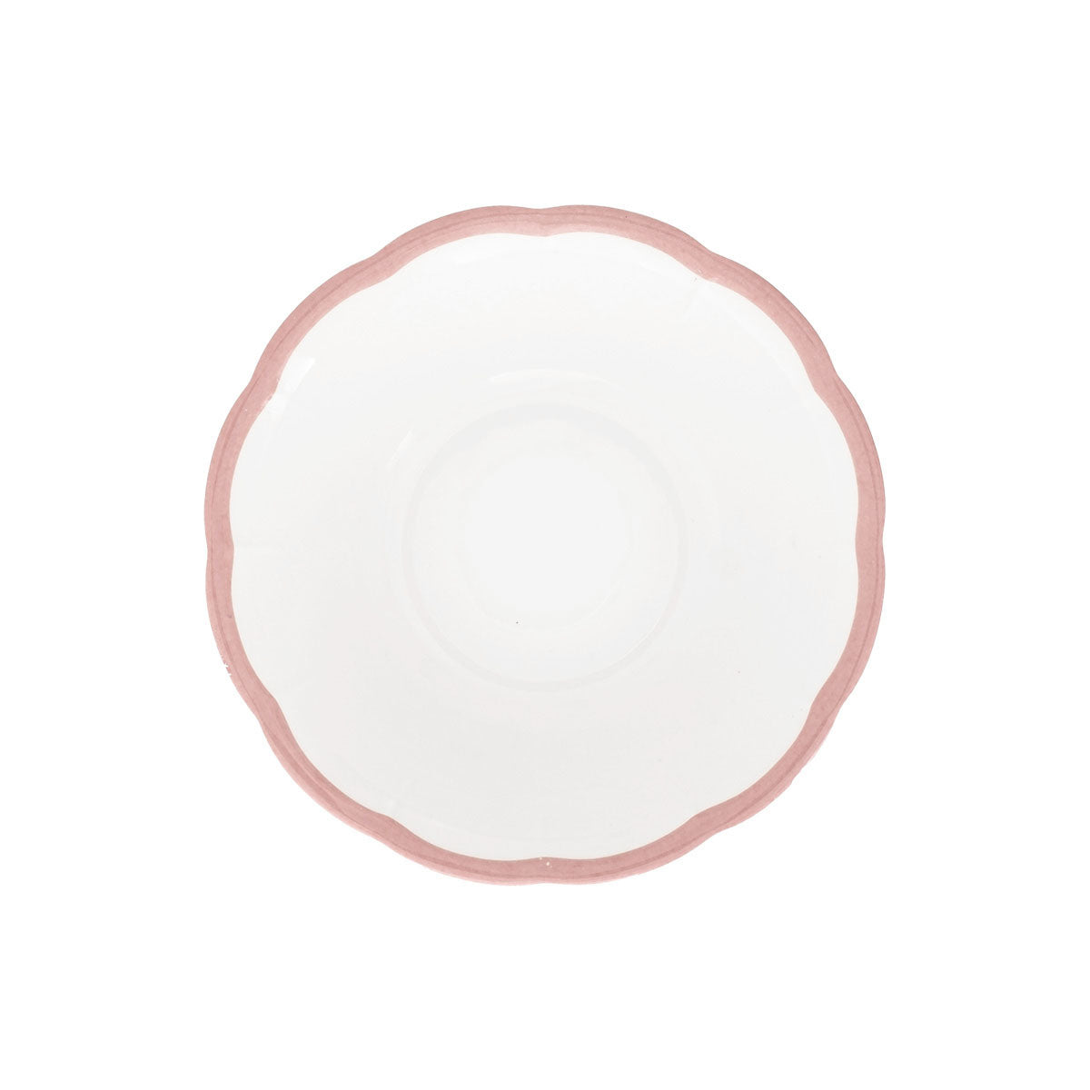 Scalloped Rim Cereal Bowl Pink