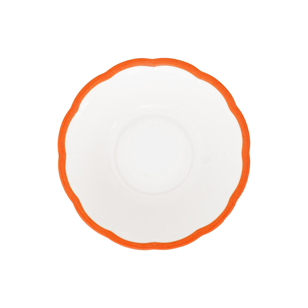 Scalloped Rim Cereal Bowl Rust