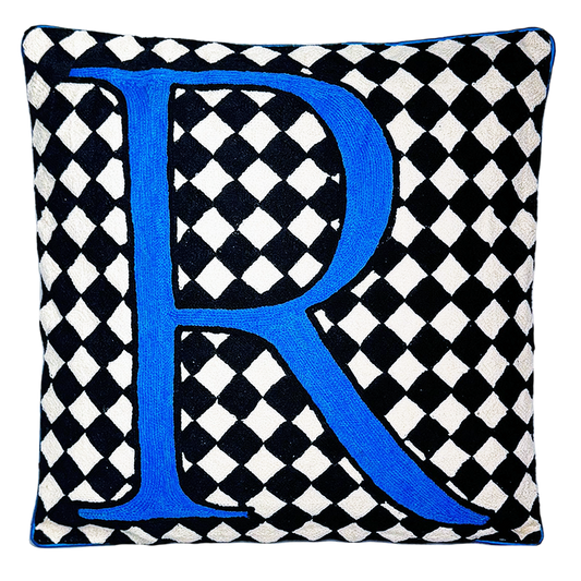 R Alphabet Cushion