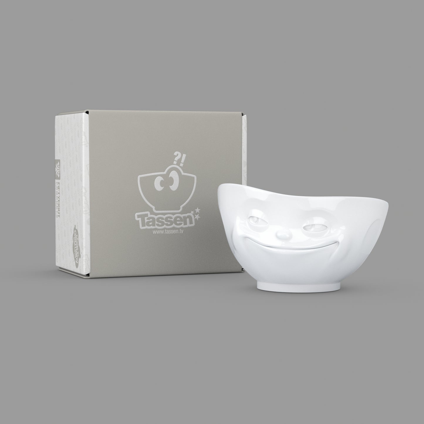 Bowl "Grinning" in White