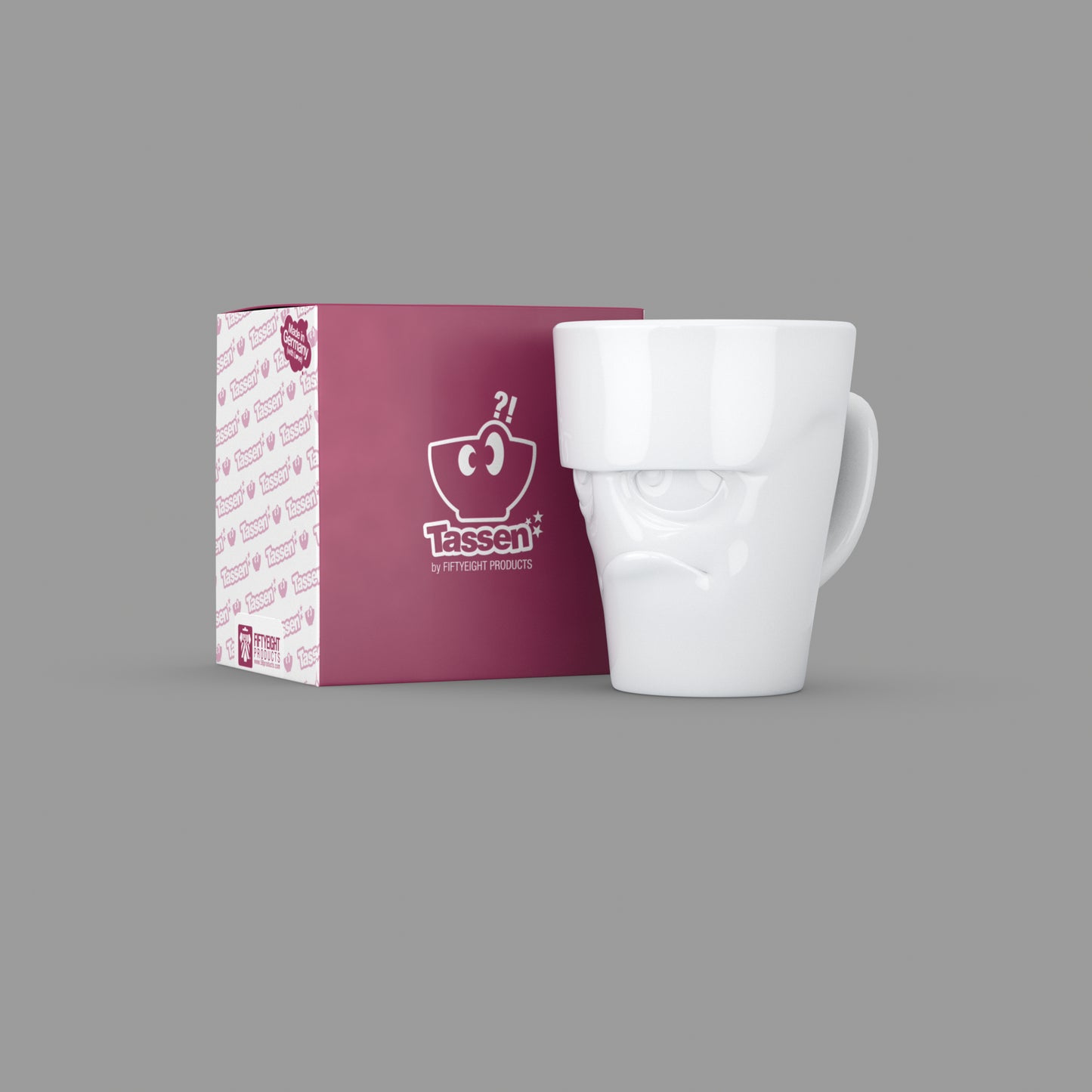Mug with Handle "Grumpy" White