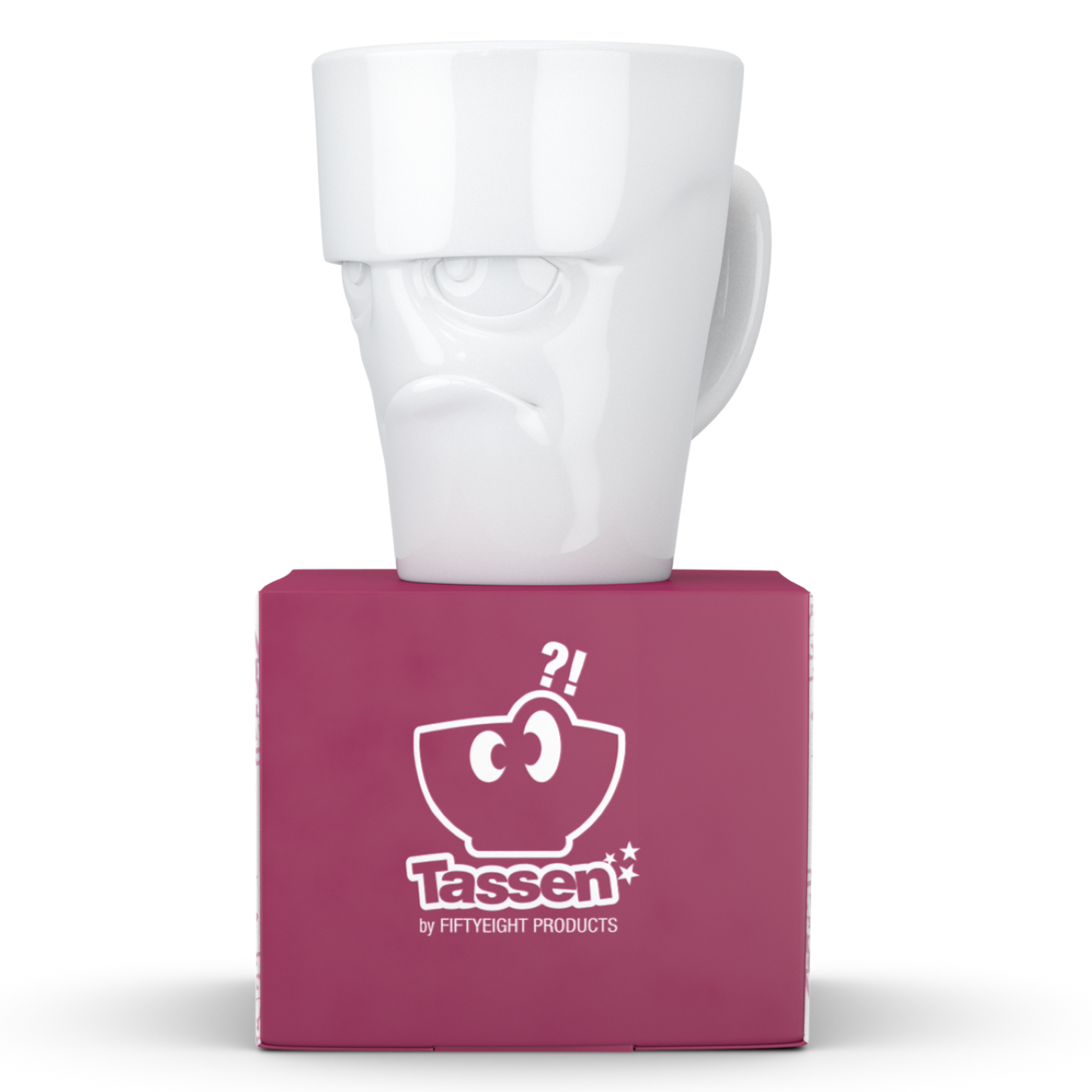 Mug with Handle "Grumpy" White