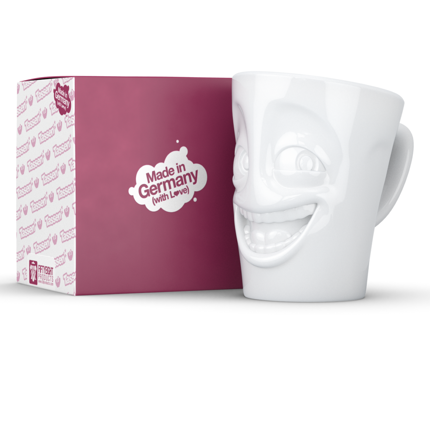 Mug with Handle "Joking" White