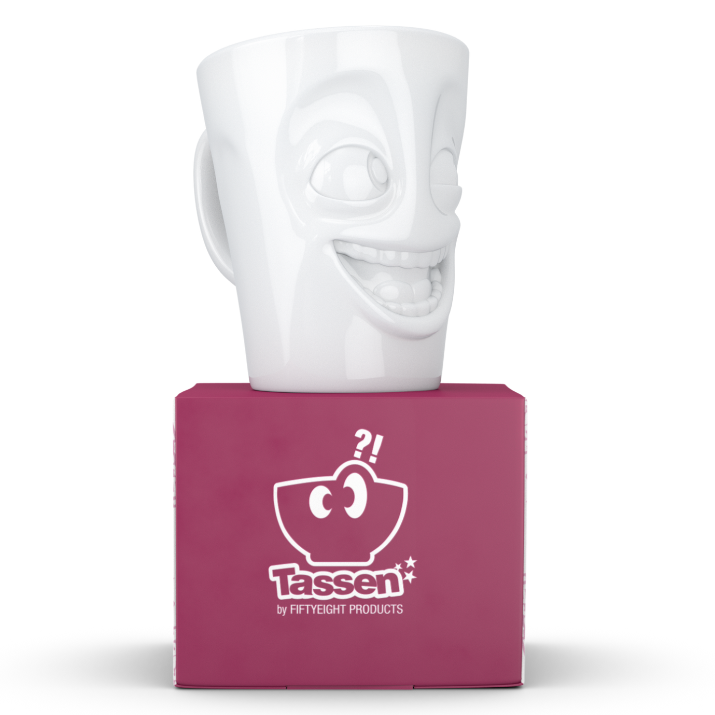 Mug with Handle "Joking" White