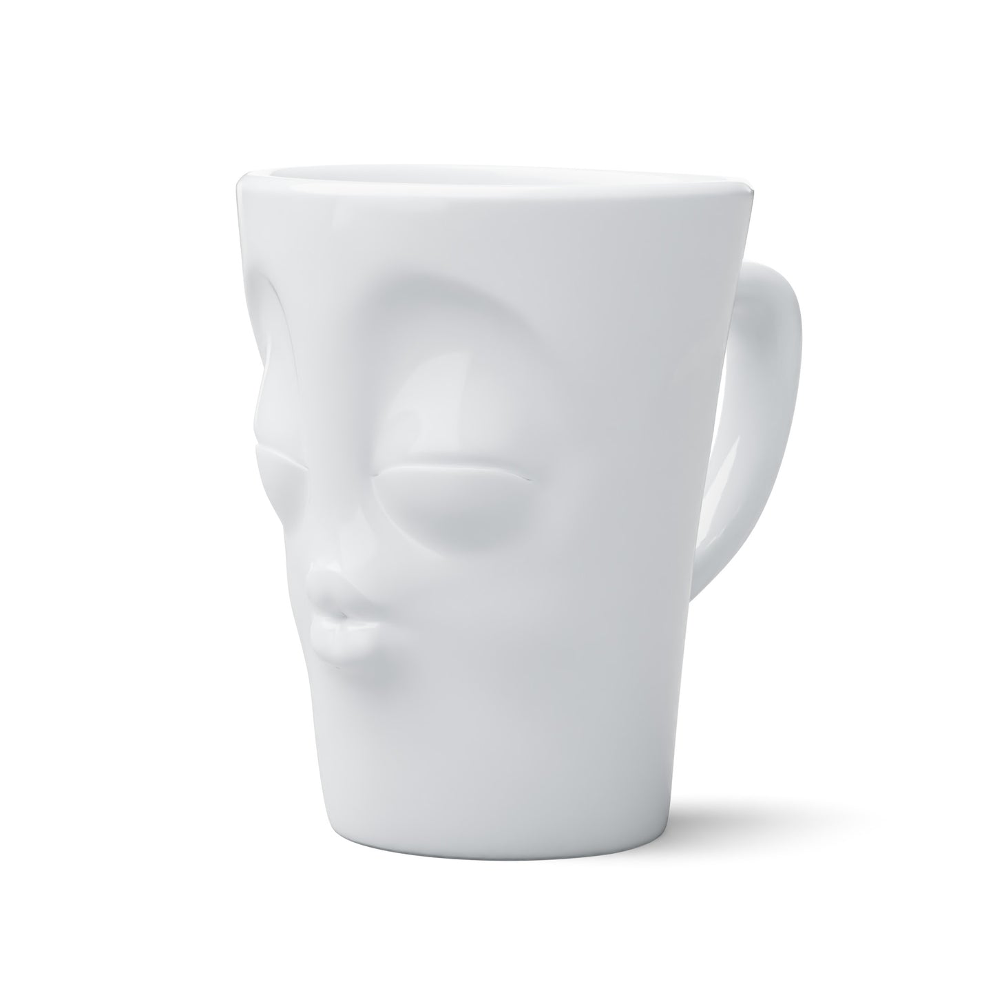 Mug with Handle "Kissing" White